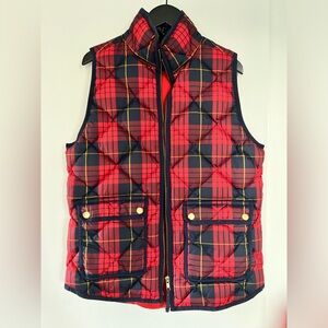 J Crew Plaid Quilted Vest